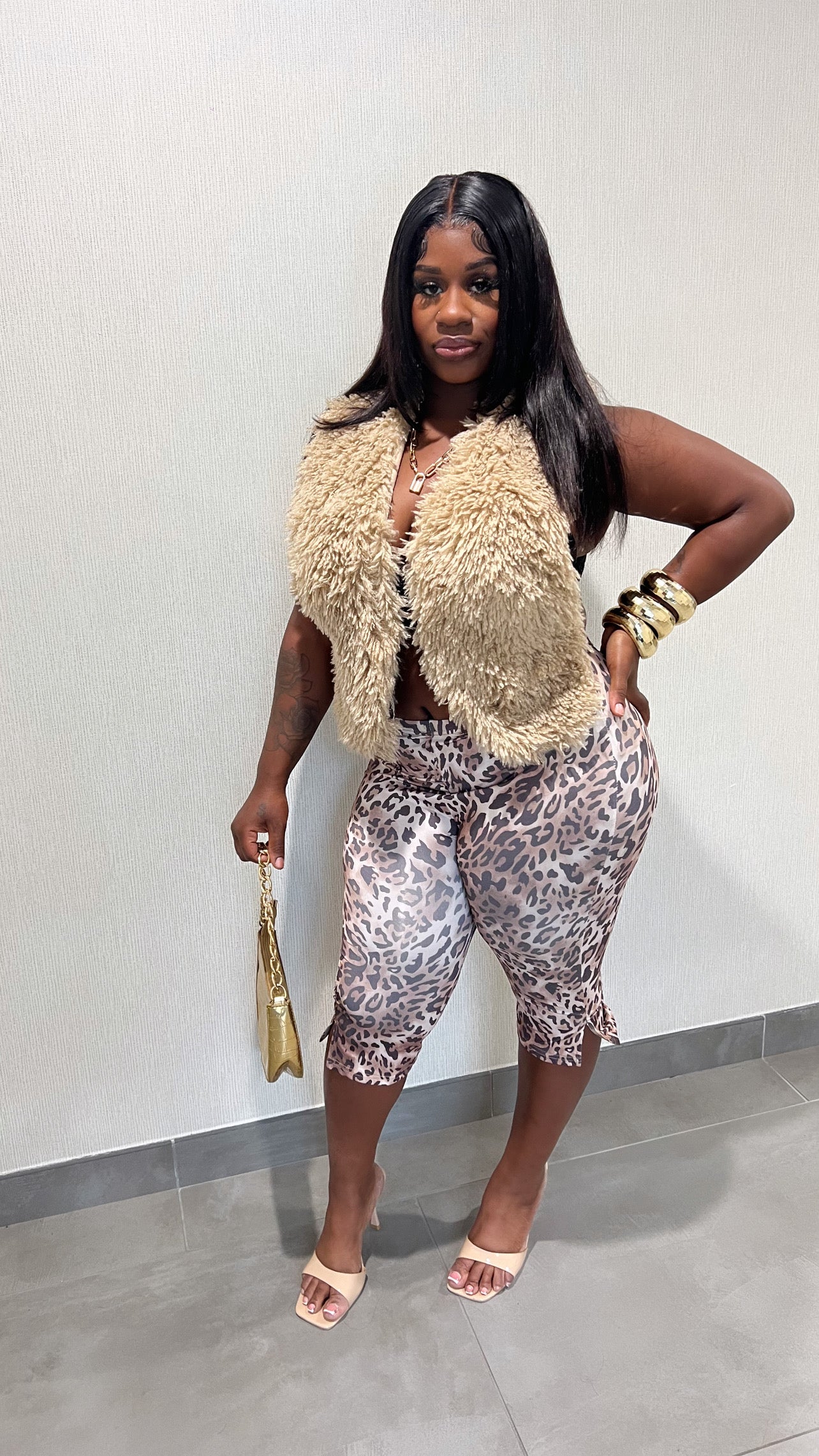 Nude Sherpa Top
