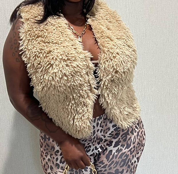 Nude Sherpa Top